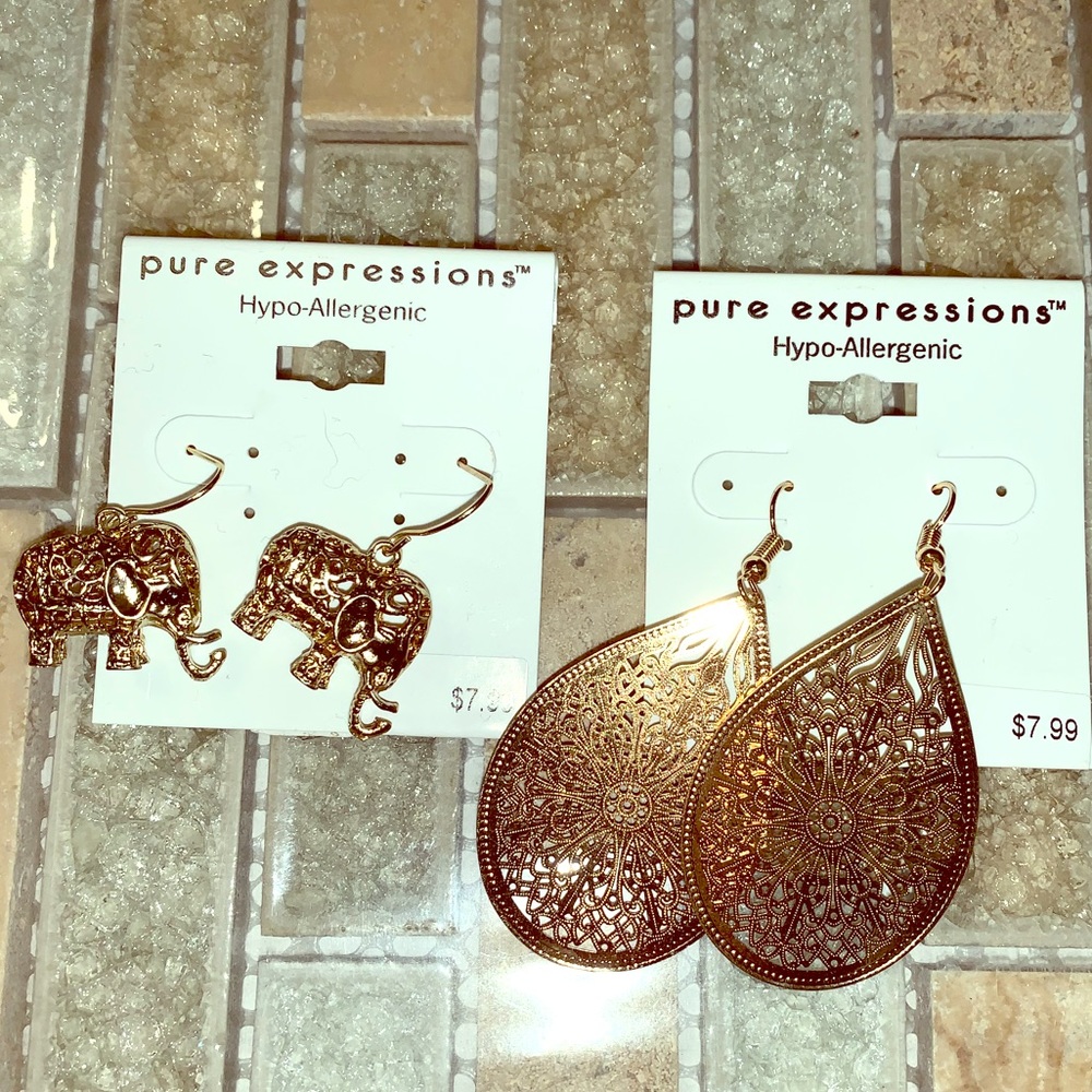 💥BRAND NEW💥Gold Elephant earring bundle 🐘